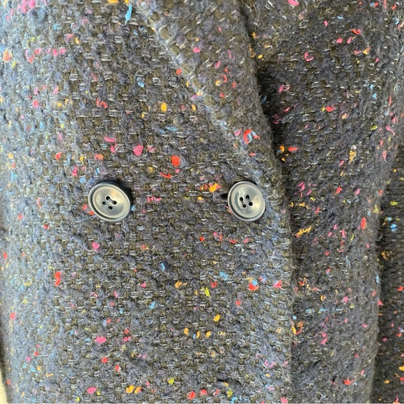 J. Crew Daphne Topcoat Nayla Navy Speckle sz 12 Nalya - Picture 4 of 8